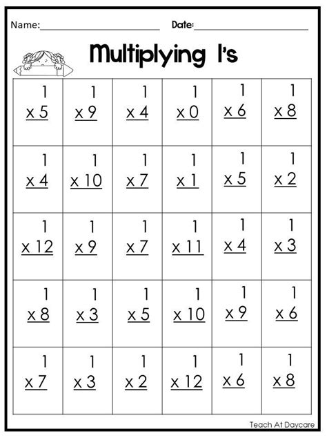 multiplication practice worksheets